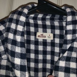 Blue/White plaid Hollister flannel